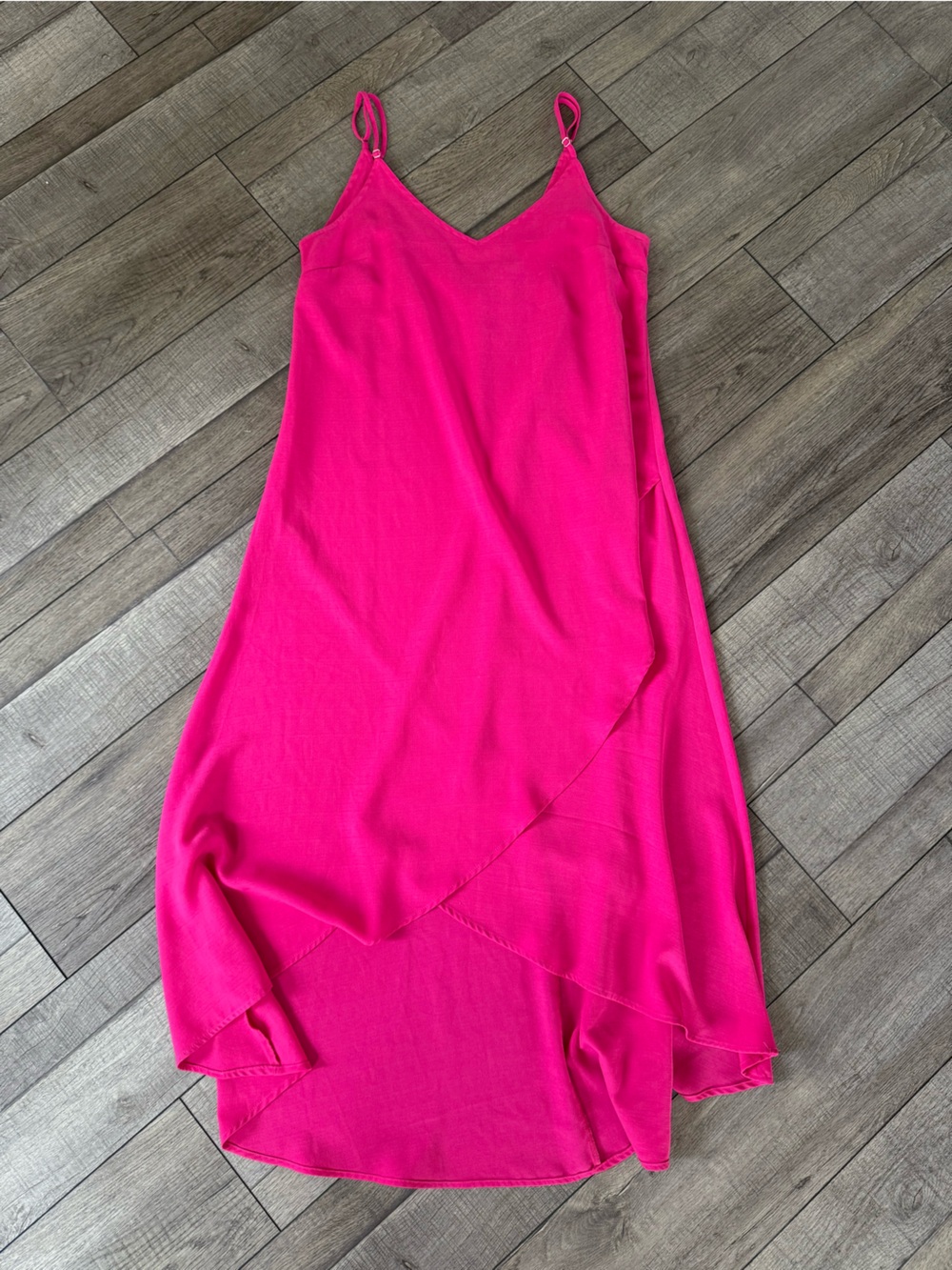 Lulu's Hot Pink Midi Skirt